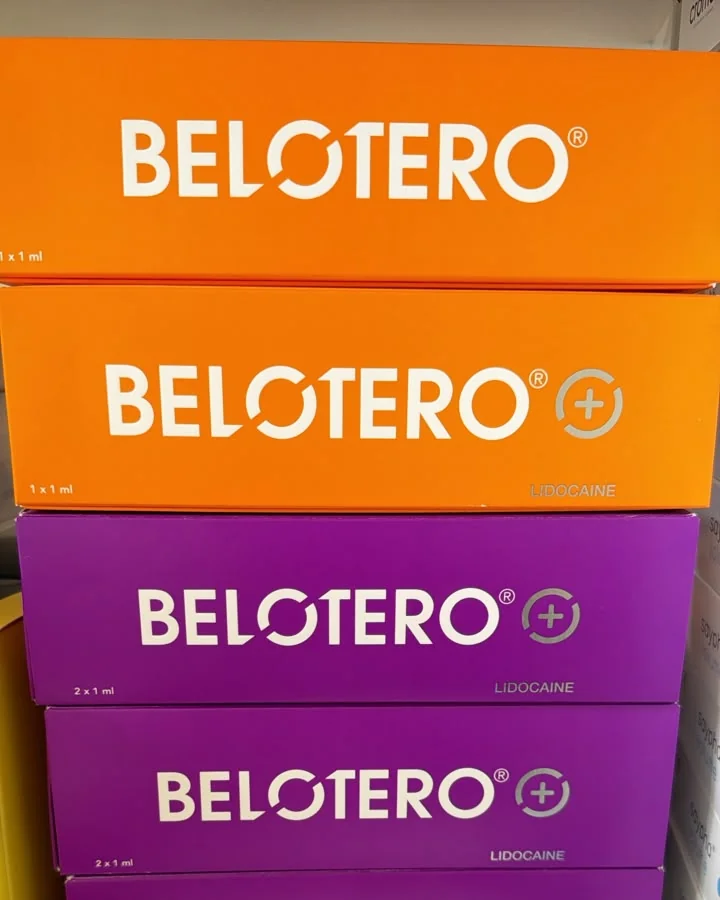 Caixas do preenchedor de ácido hialurônico Belotero empilhadas